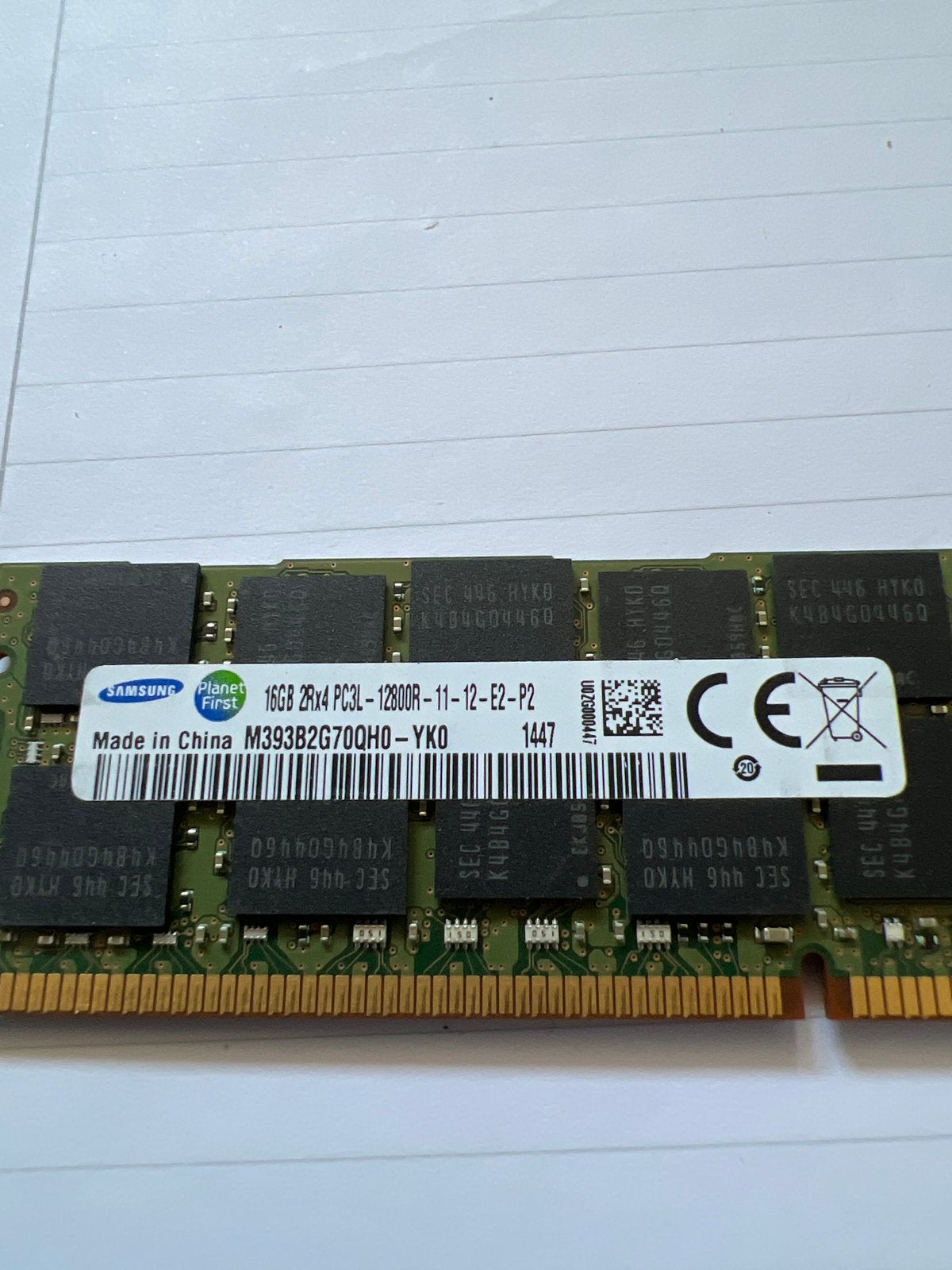 Samsung 16GB DDR3 RAM Geheugenmodule, Computers en Software, RAM geheugen, Zo goed als nieuw, Server, 16 GB, DDR3, Ophalen of Verzenden