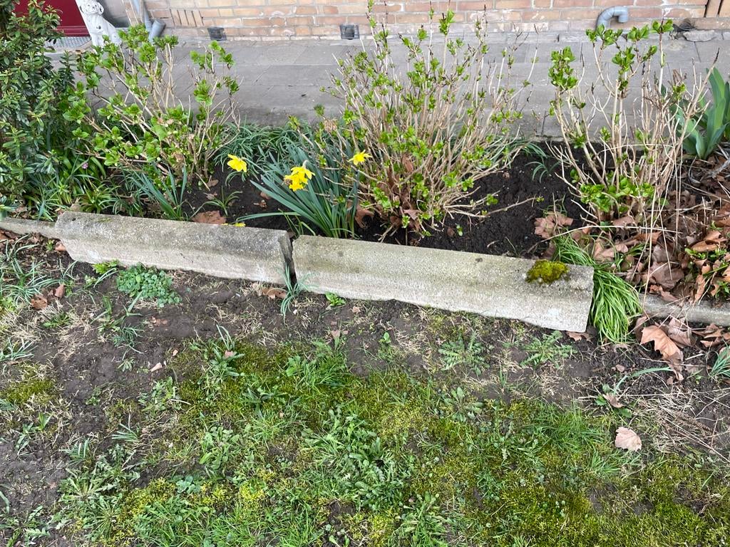Betonnen trottoir banden 10x20x100, Ophalen, Gebruikt, Beton, Overige typen