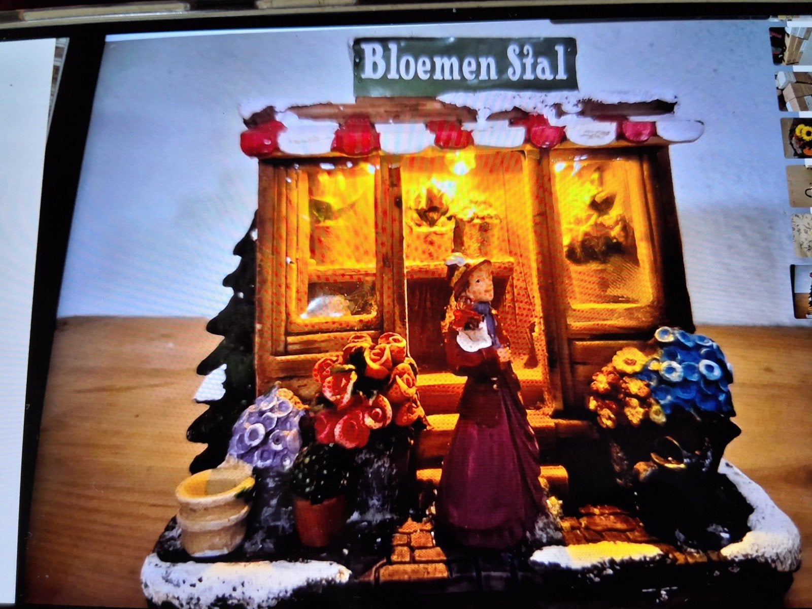 Typisch Hollands de Bloemenstal kersthuisje kerstdorp, Ophalen of Verzenden