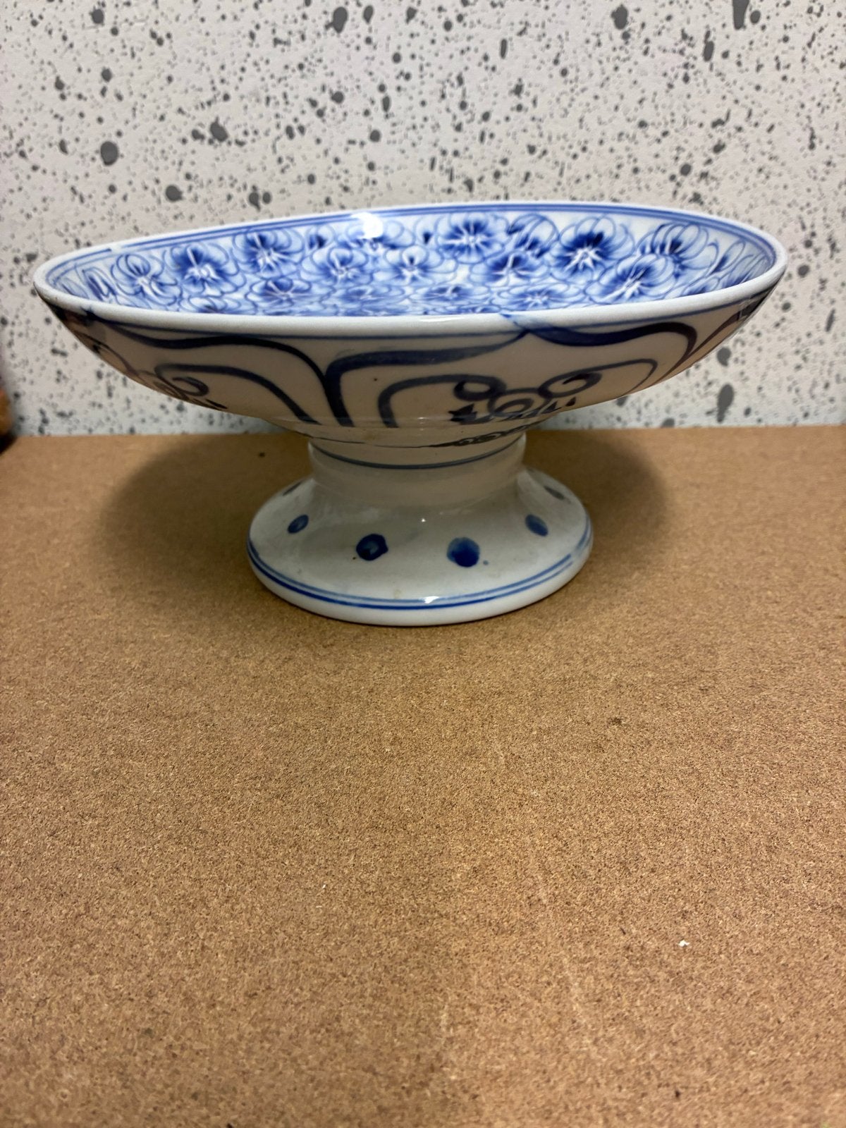 Antieke Chinese Blauw-Witte Porseleinen Fruitschaal, Ophalen of Verzenden