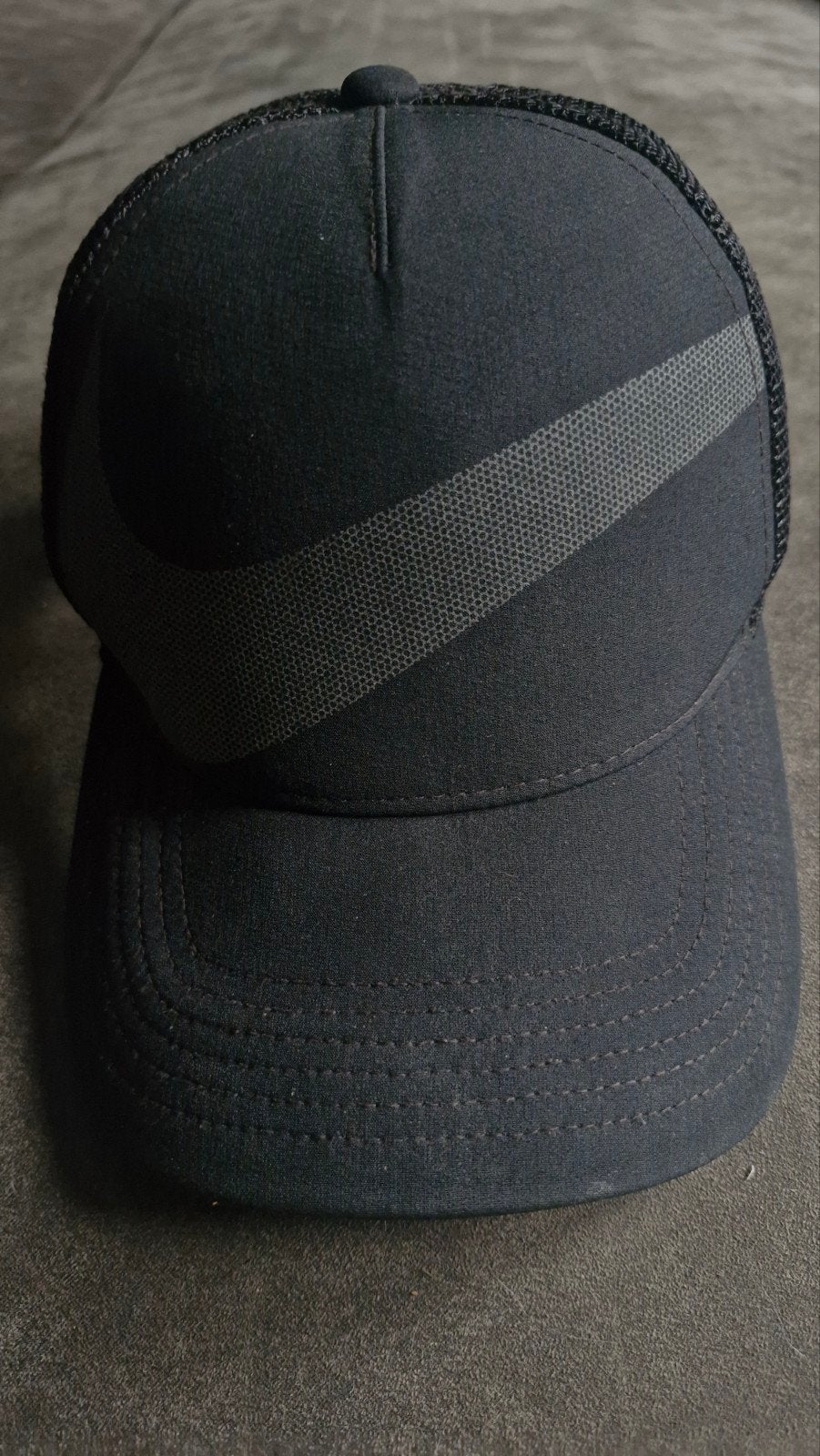 zgan Nike Trucker Pet Zwart met Grote Swoosh, Ophalen, Zo goed als nieuw, One size fits all, Pet