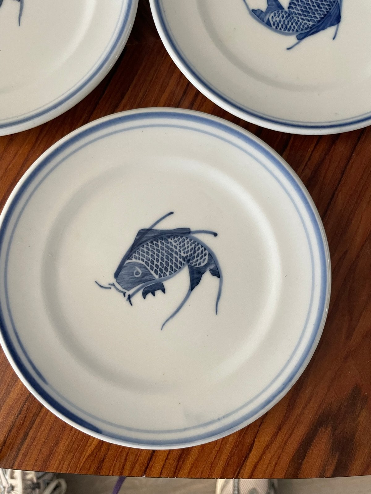 Set van 3 Vintage Koi Karper Borden - Made in China, Ophalen of Verzenden