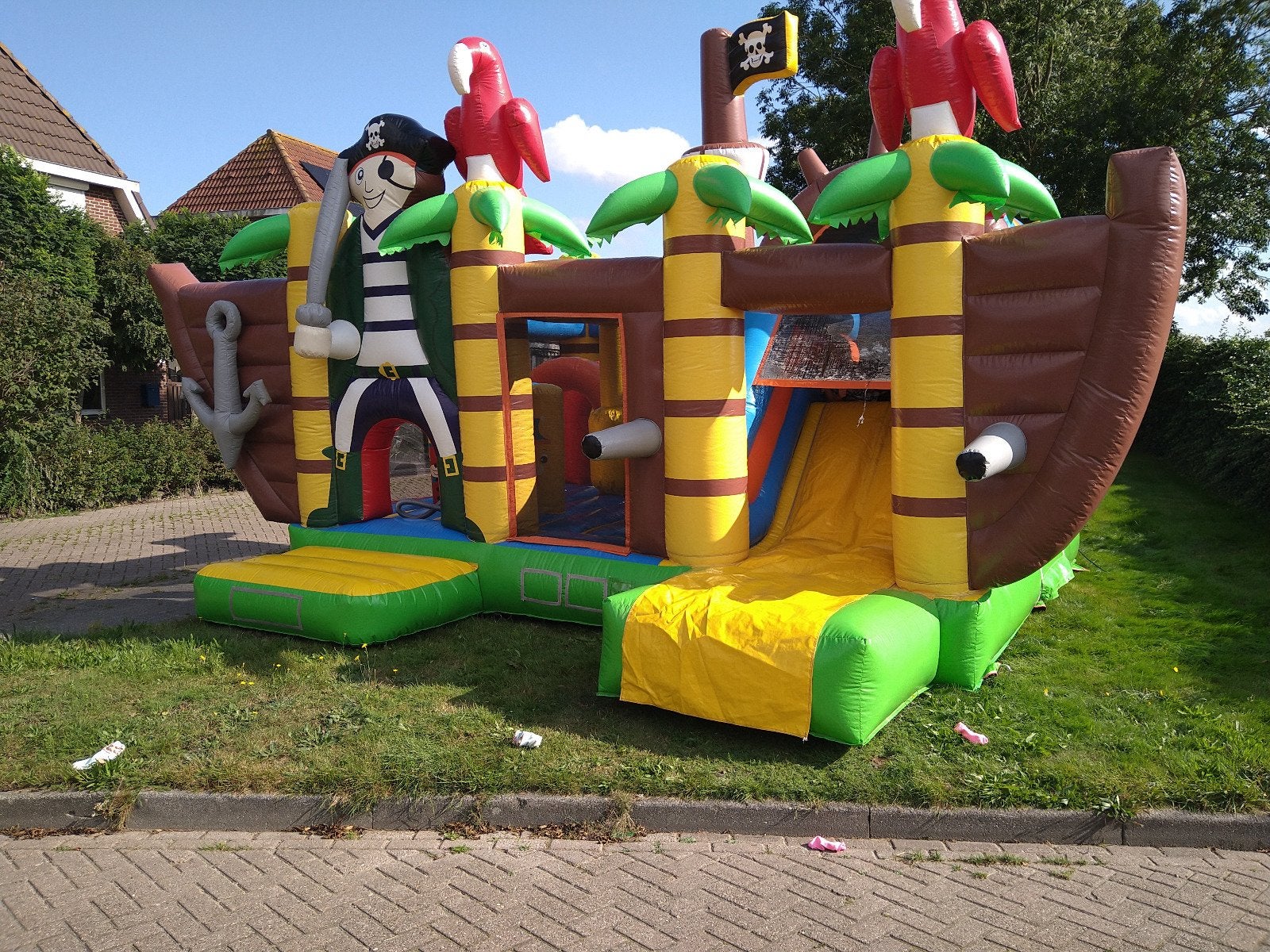 Springkussen multiplay piraat, Kinderen en Baby's, Ophalen, Gebruikt