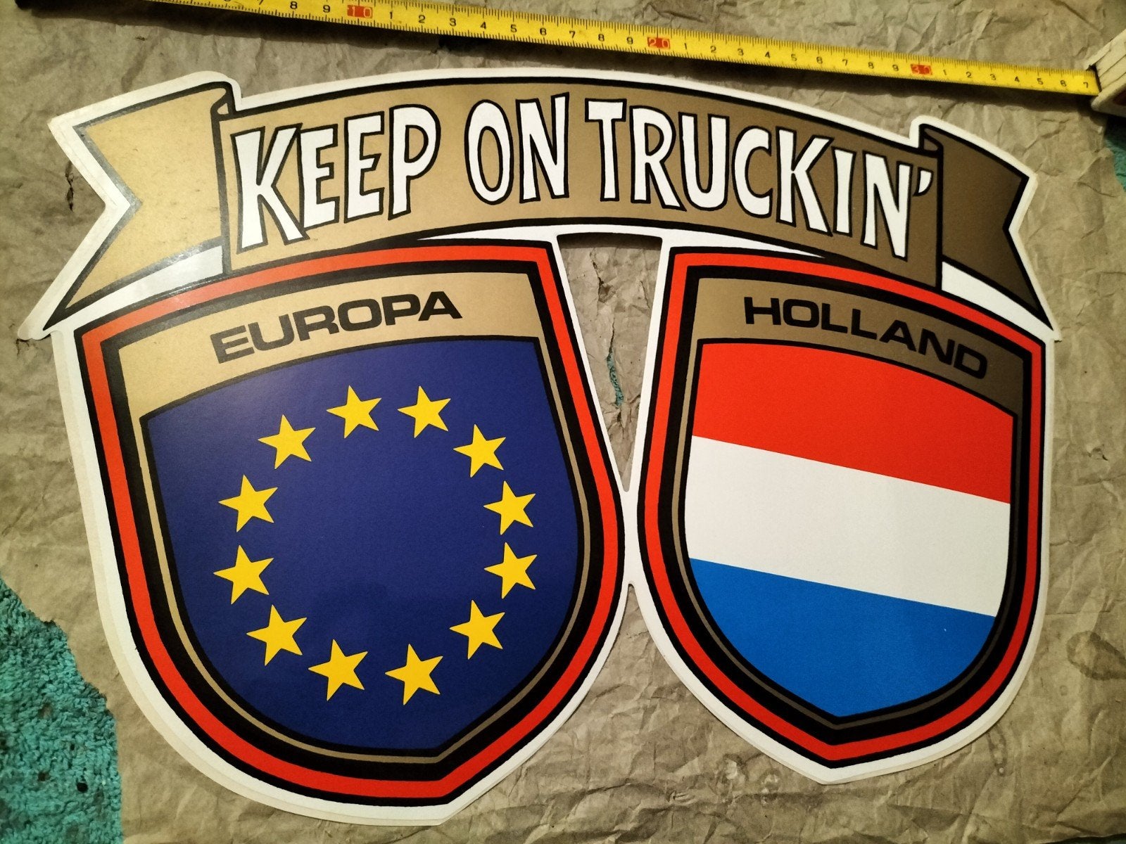 Keep on trucking vrachtwagen vrachtauto sticker, Ophalen of Verzenden, Nieuw, Auto of Motor