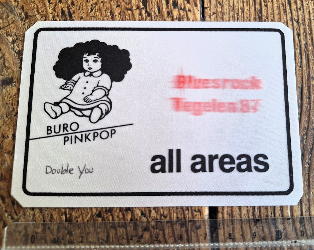 ALL AREAS backstage pass BLUESROCK Fst. TEGELEN '87, Ophalen of Verzenden, Zo goed als nieuw, Foto of Kaart