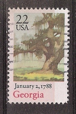 USA, Georgia, 200 jaar, 1988., Ophalen of Verzenden, Gestempeld, Noord-Amerika