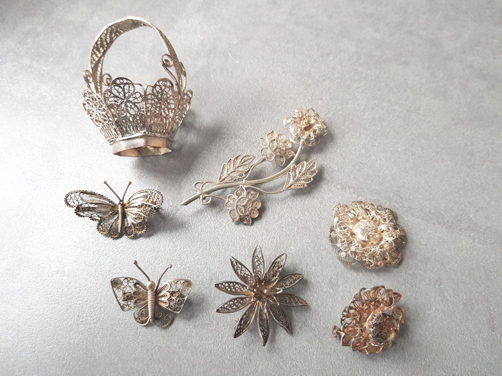 Filigrain verzameling, Ophalen of Verzenden, Zo goed als nieuw, Zilver, Overige materialen