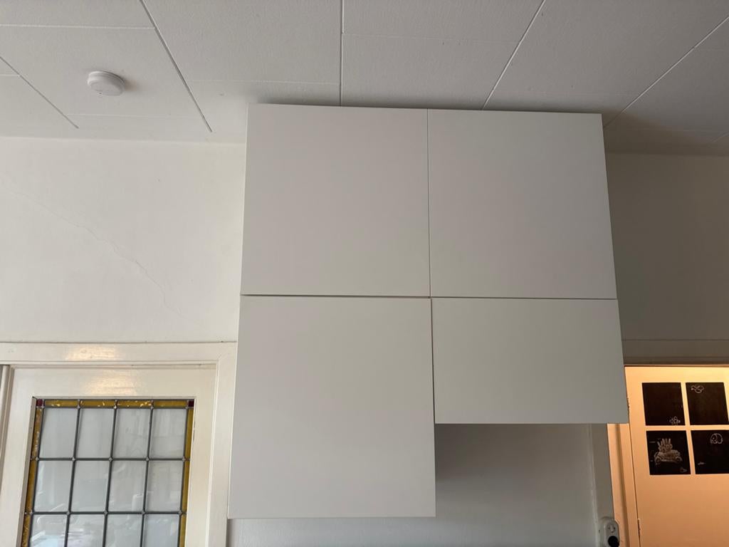 2 IKEA Besta kastjes 60x64x30 cm mat wit, Ophalen, Gebruikt, 50 tot 100 cm, Minder dan 100 cm