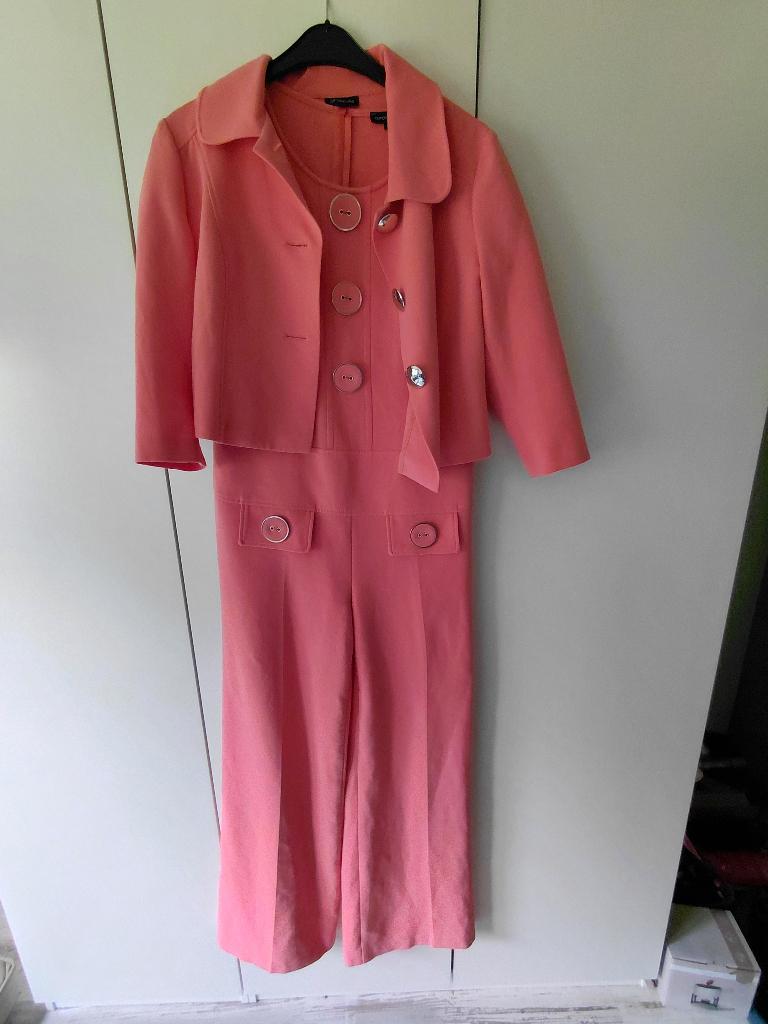 Jumpsuite en jasje koraal Caroline Biss, Kleding | Dames, Overige kleuren, Maat 42/44 (L), Ophalen of Verzenden, Zo goed als nieuw