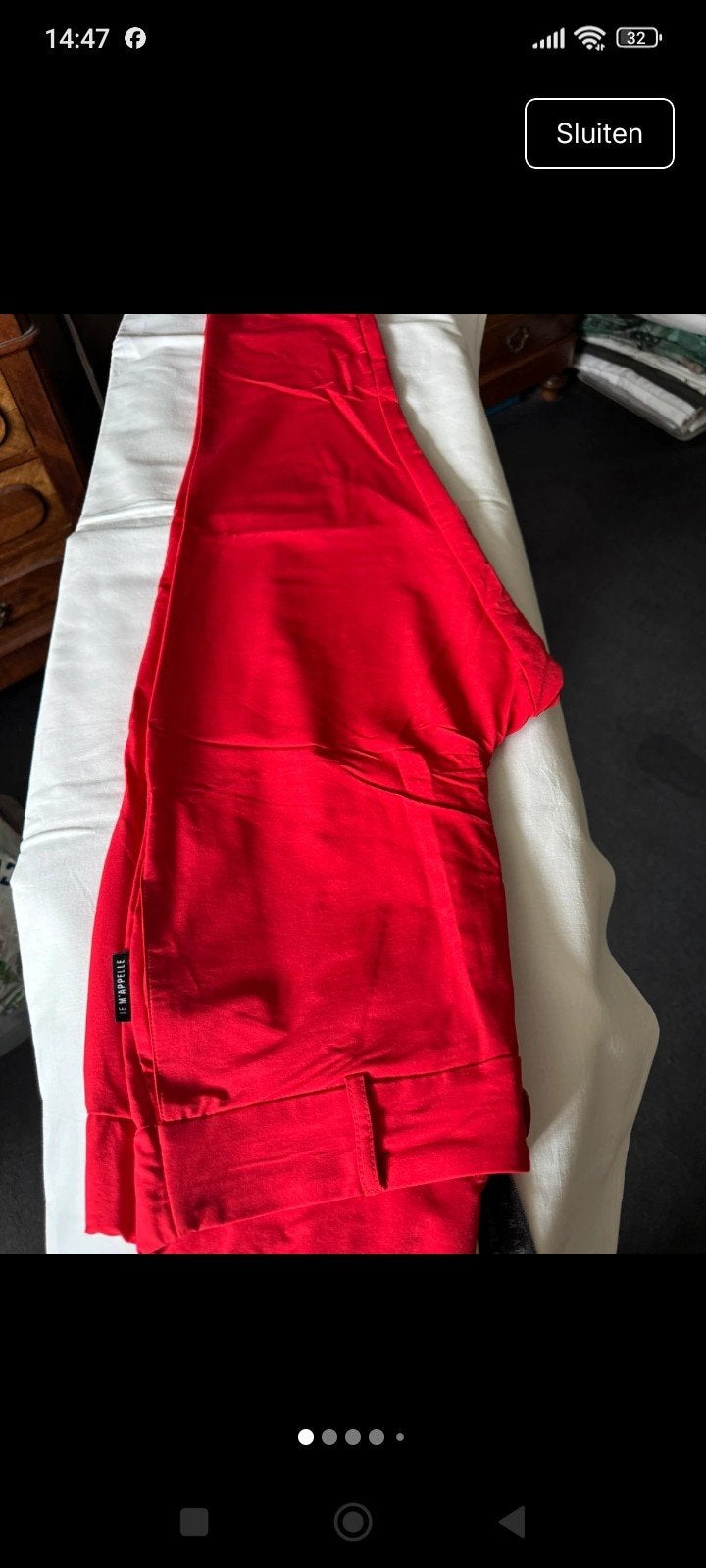 Travel broek  j'mappelle mt 38 rood, Maat 38/40 (M), Ophalen of Verzenden, Zo goed als nieuw, Lang