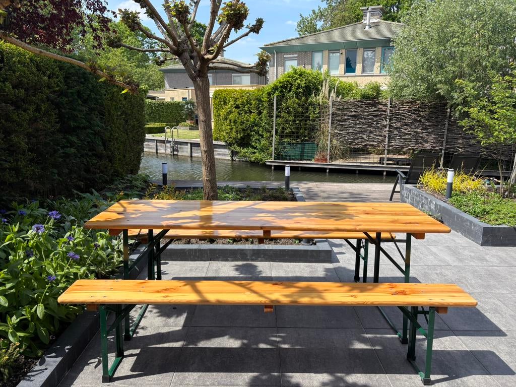 Biertafel, Tuin en Terras, Picknicktafels, Ophalen of Verzenden, Zo goed als nieuw, Inklapbaar, Rechthoekig