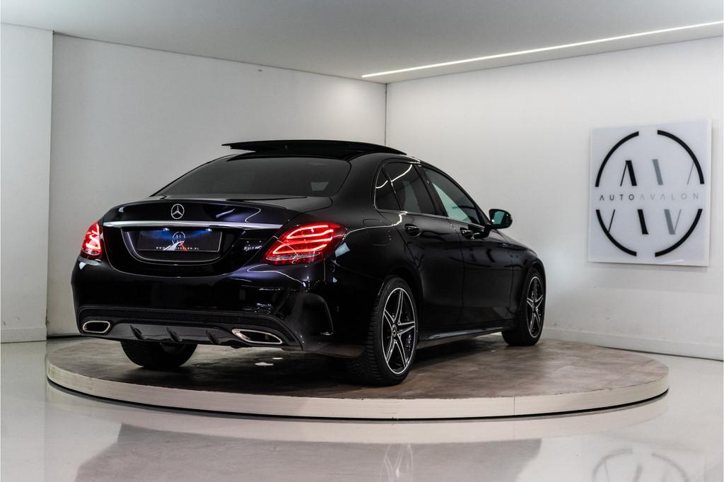 Mercedes-Benz C-Klasse 300 AMG 245PK | Pano | Sfeer | LED |, Automaat, 12 maanden, 4 cilinders, Zwart