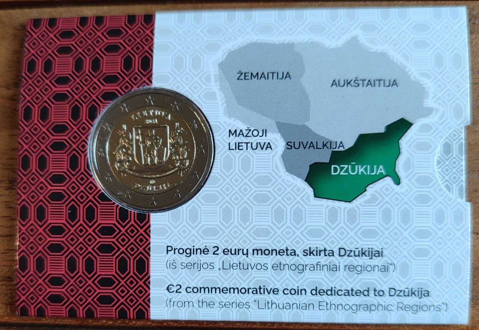 Litouwen 2 euro 2021 BU Dzukija Coincard, Ophalen of Verzenden, Overige landen, 2 euro, Setje