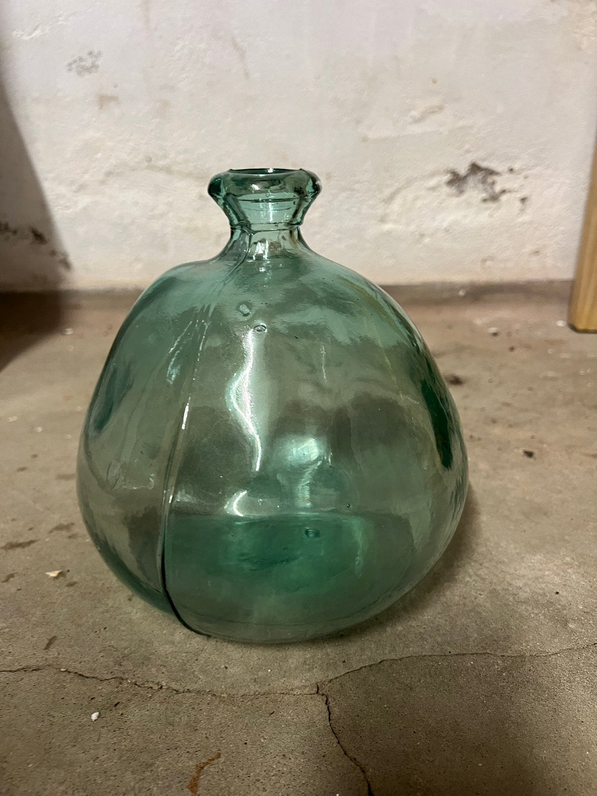 glazen fles/kruik - groen glas - nieuw, Ophalen of Verzenden, Nieuw, Glas