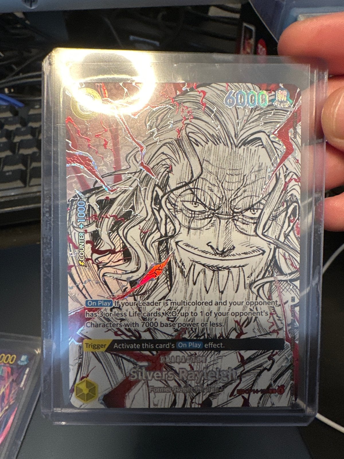 Silvers Rayleigh (SP) -The worlds strongest warriors, Ophalen of Verzenden, Zo goed als nieuw, Losse kaart, Foil