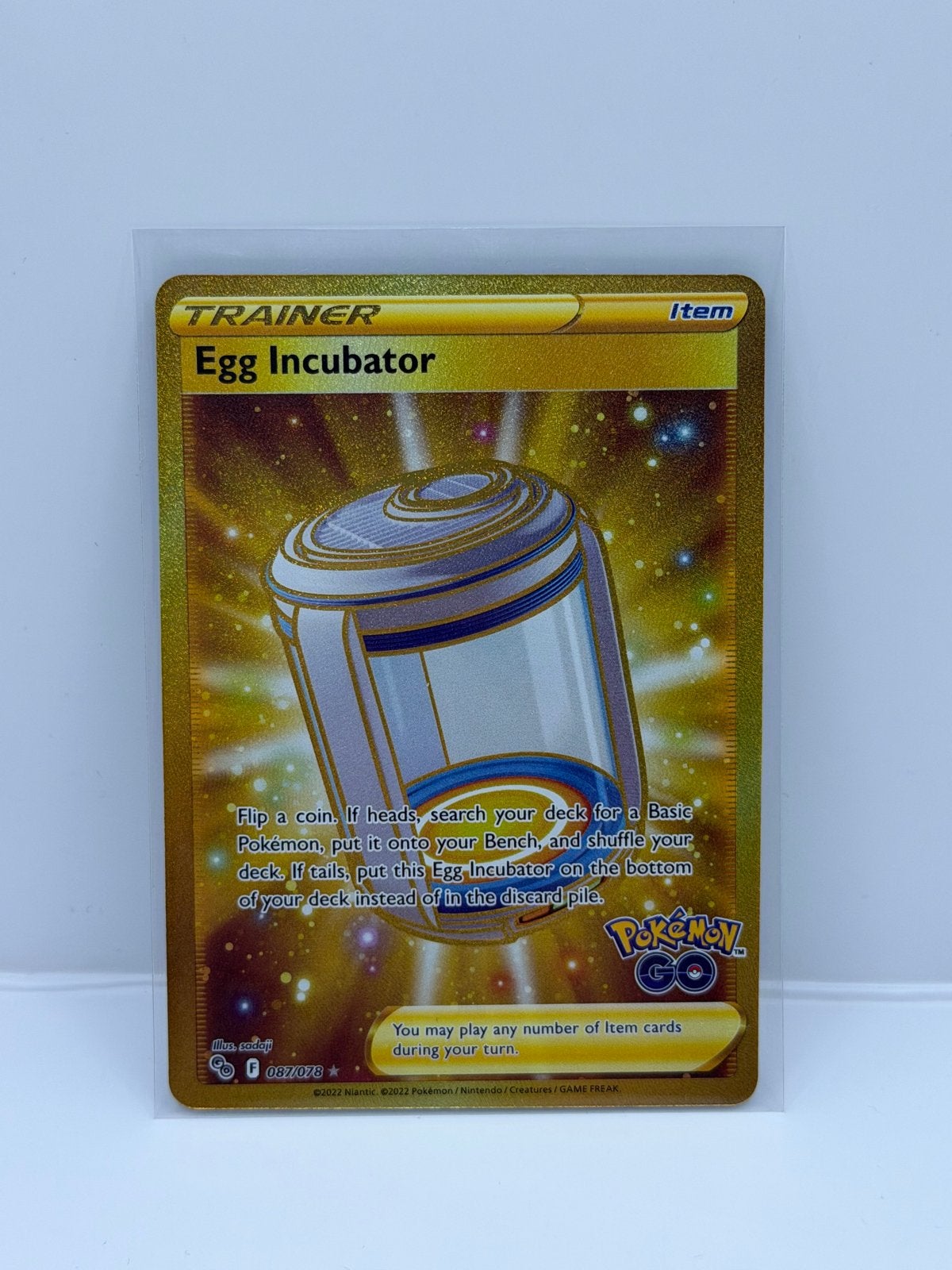 Pokémon GO Egg Incubator Trainer Kaart, Ophalen of Verzenden, Zo goed als nieuw, Losse kaart, Foil