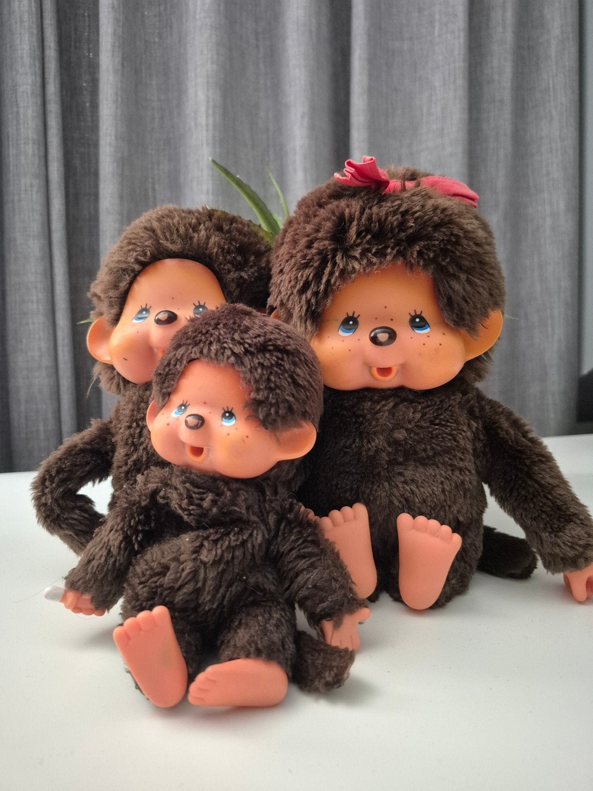 Vintage Sekiguchi Monchhichi Familie - 3 stuks uit 1974, Ophalen of Verzenden, Gebruikt