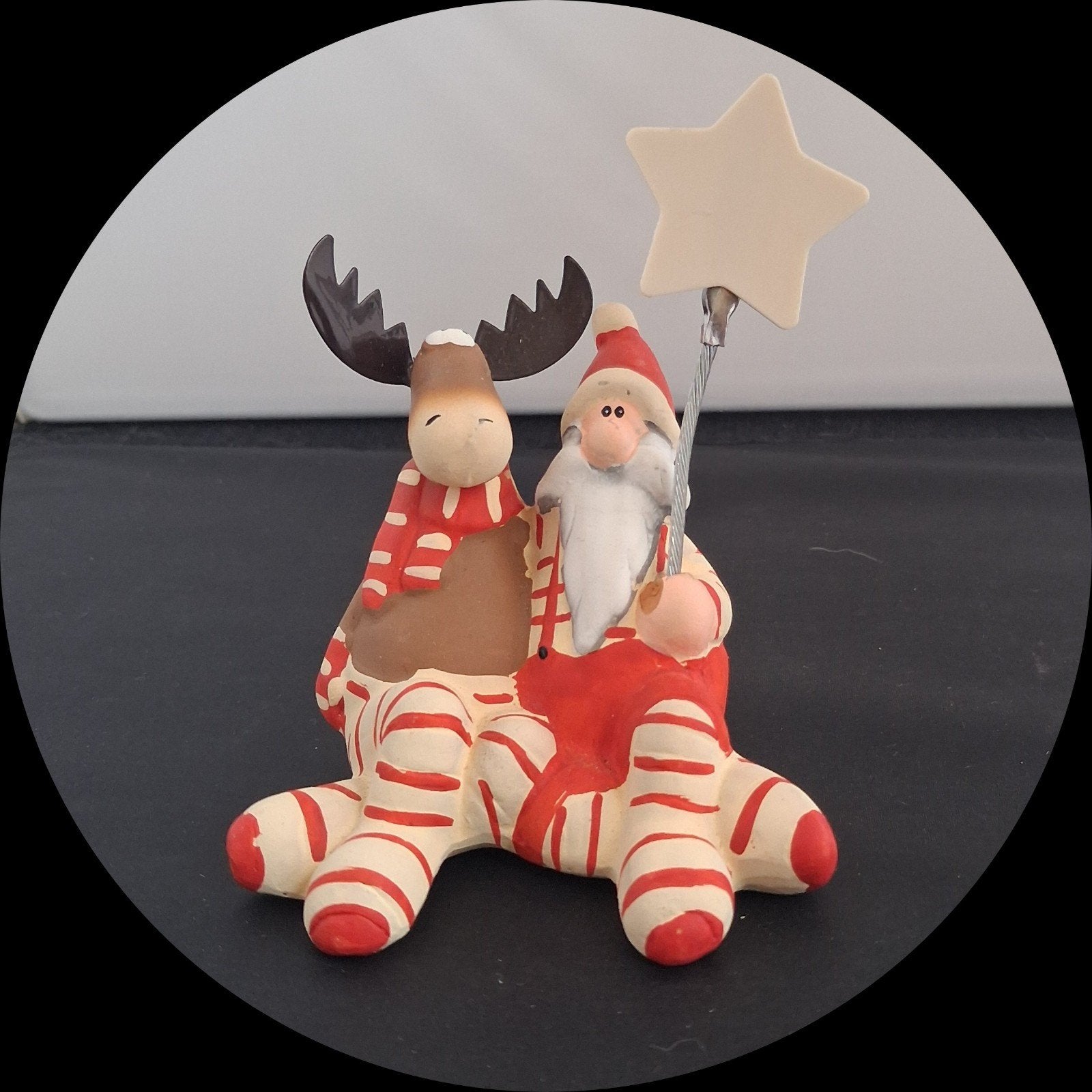Kerstman en zijn rendier, Diversen, Kerst, Nieuw, Ophalen of Verzenden