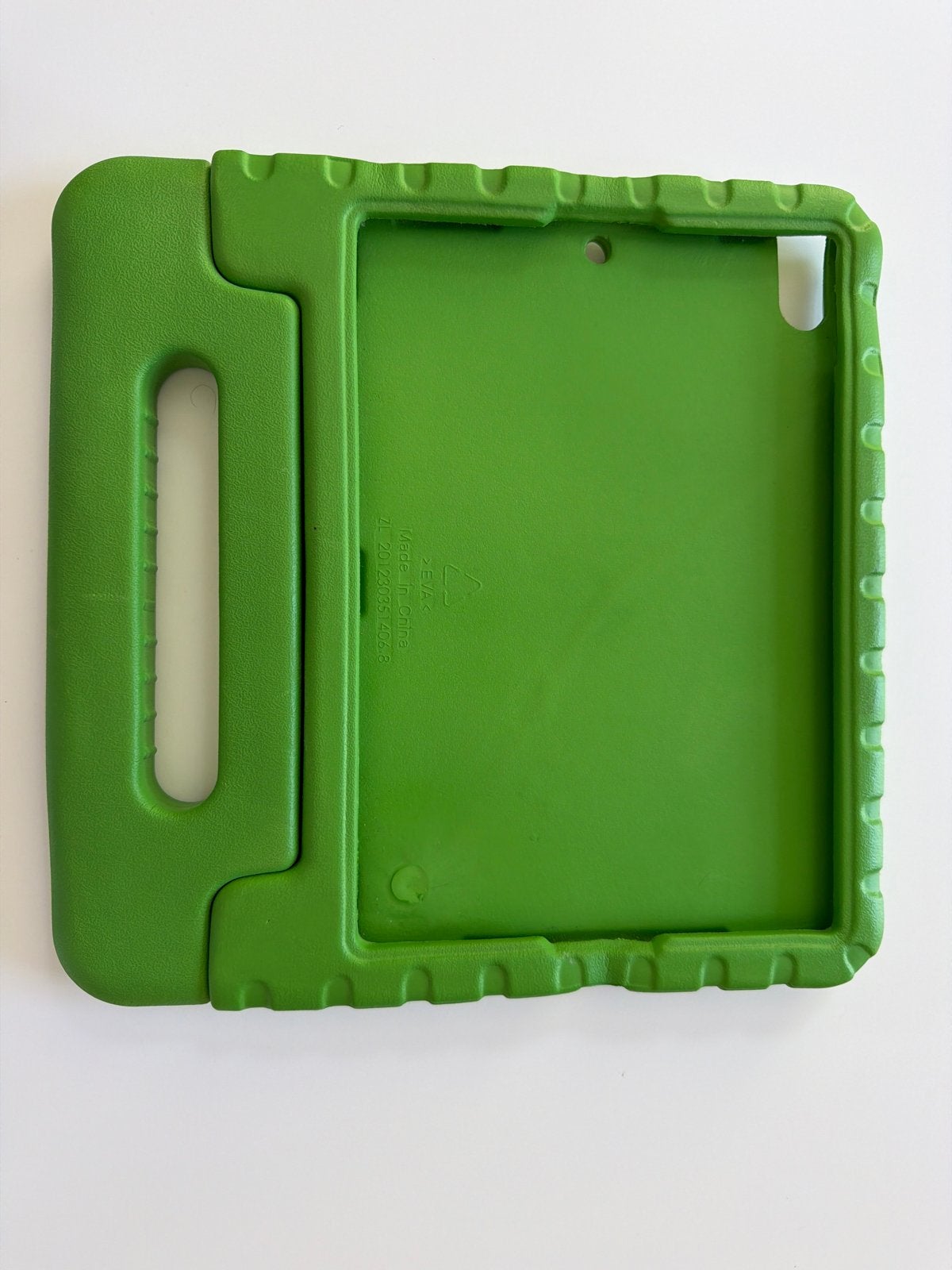 Groene iPad hoes / bumper voor kinderen, Ophalen of Verzenden, Gebruikt, 10 inch, Bescherming voor- en achterkant