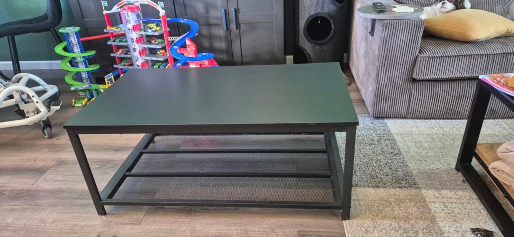 Moderne salontafel met opbergruimte, Overige materialen, Gebruikt, 100 tot 150 cm, Modern