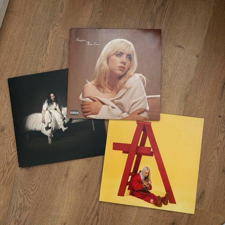 3 x Billie Eilish set vinyl, Cd's en Dvd's, Vinyl | Pop, Ophalen of Verzenden, Zo goed als nieuw, 12 inch