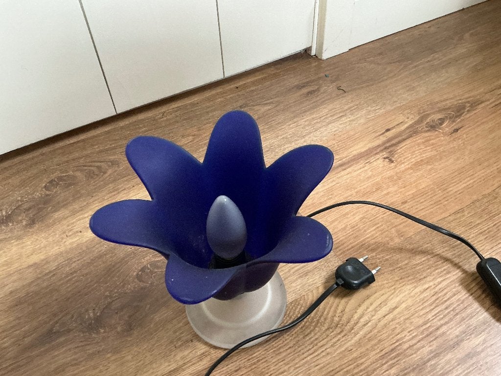 Schemerlampje, Blauw, Ophalen of Verzenden, Zo goed als nieuw, Glas