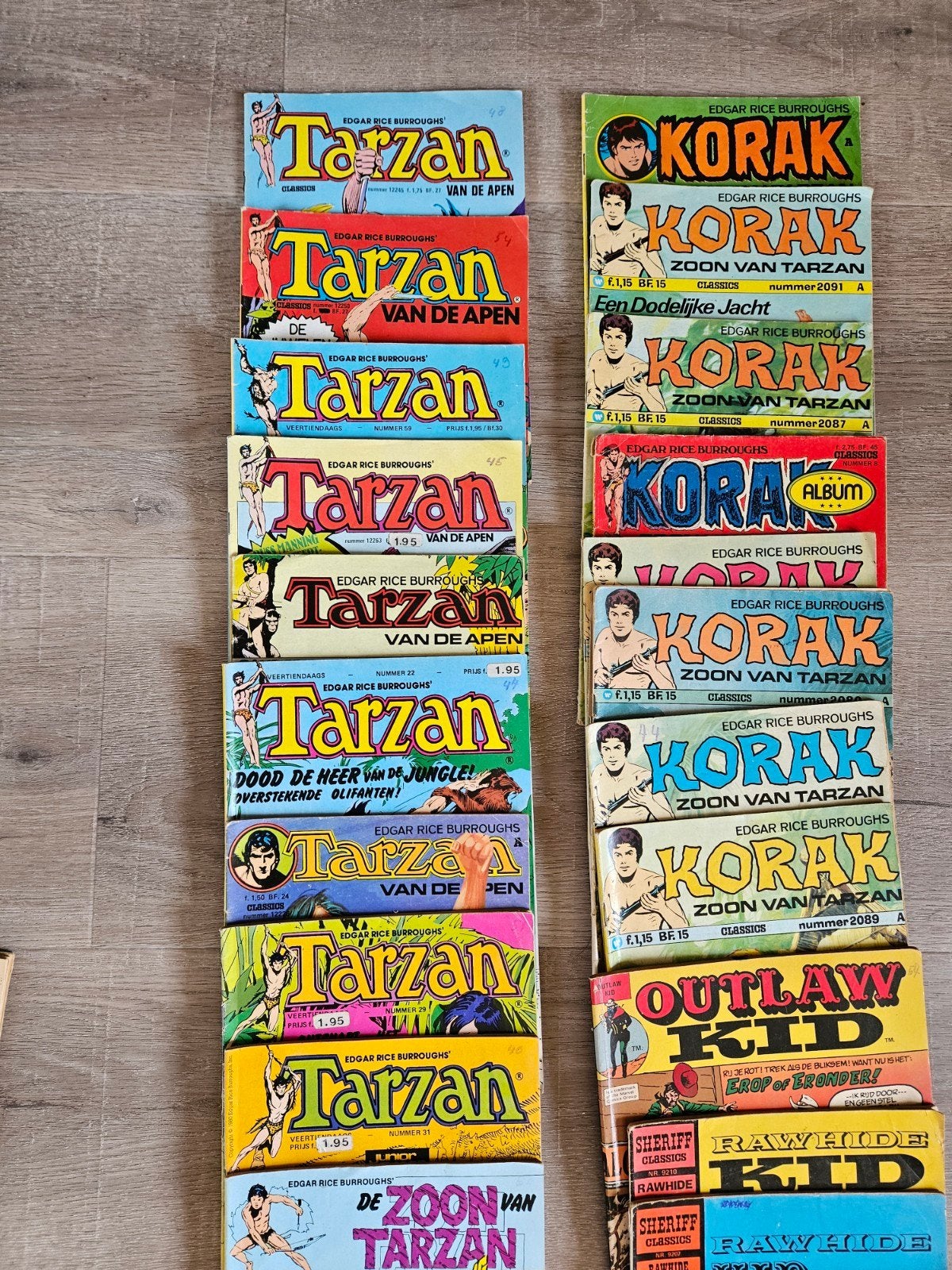 Oude stripboeken: Tarzan, Korak, Westerns, Suske en Wiske, Meerdere stripboeken, Ophalen, Gelezen