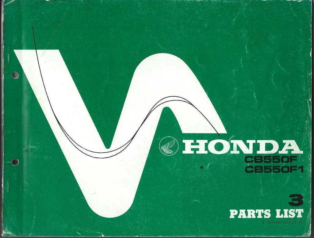 Honda CB550 F CB550 F1 parts list (4552z), Ophalen of Verzenden, Honda