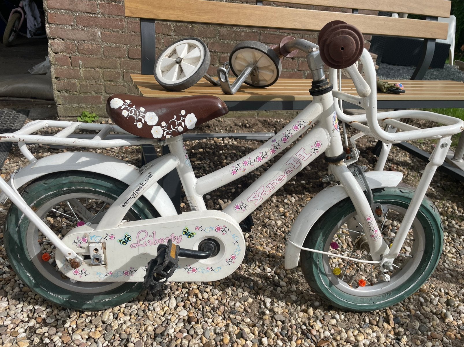 12 inch kinderfietsje, Ophalen, Gebruikt, Minder dan 16 inch, Zijwieltjes