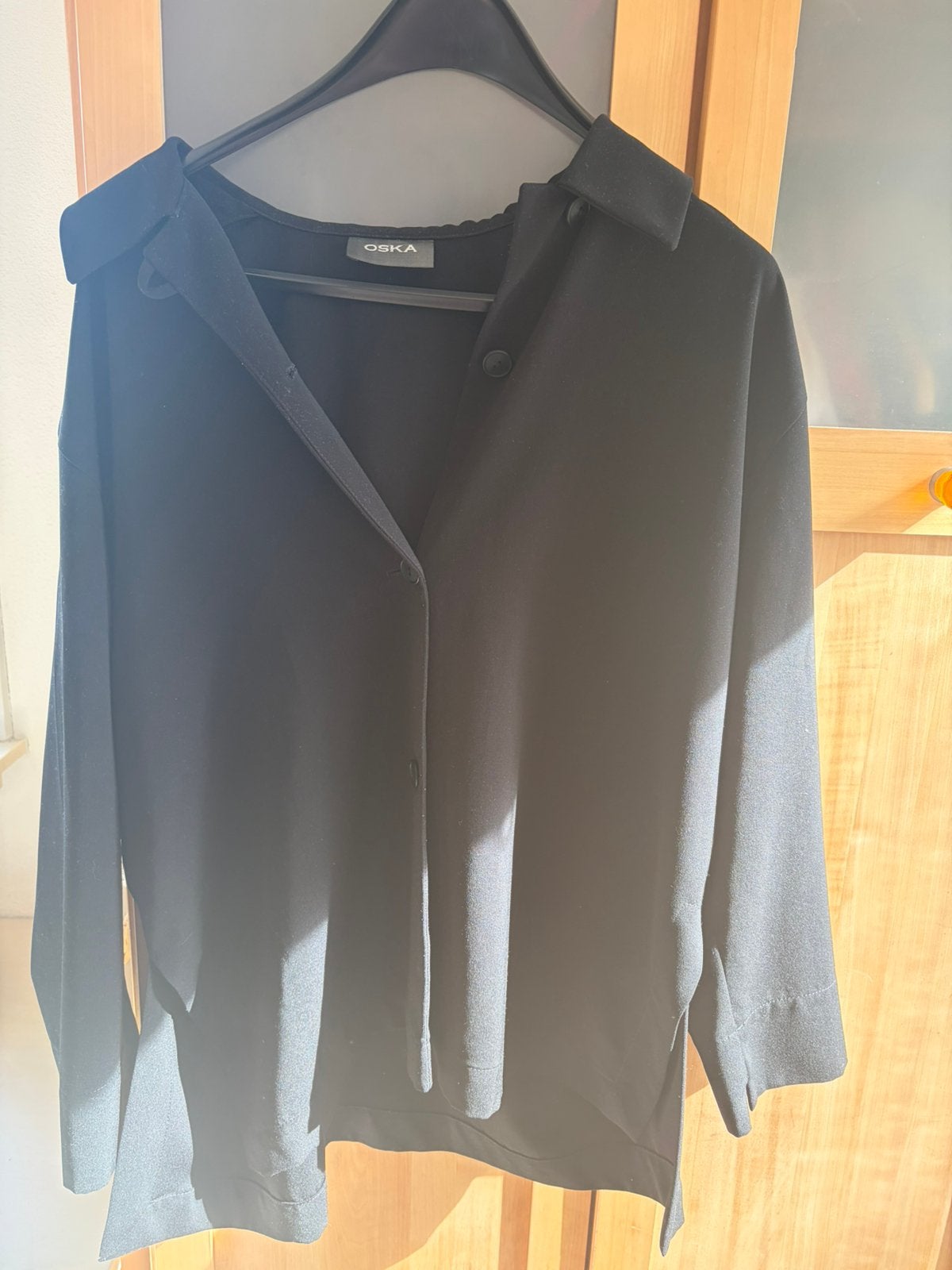 Diepzwart jasje Oska maat 3 (44-48), Ophalen of Verzenden, Zo goed als nieuw, Maat 46/48 (XL) of groter, Zwart