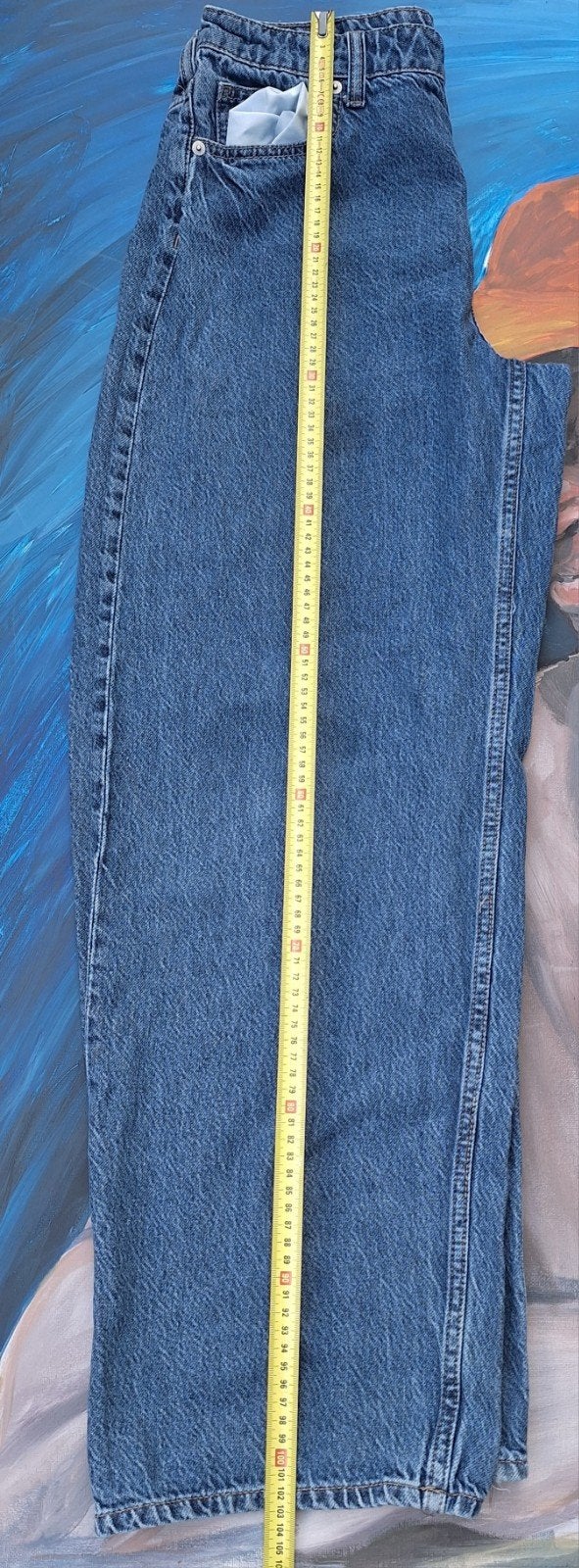 H&M &Denim Baggy High Waist Jeans - Maat 38, Kleding | Dames, Blauw, Ophalen of Verzenden, W30 - W32 (confectie 38/40), H&M &Denim