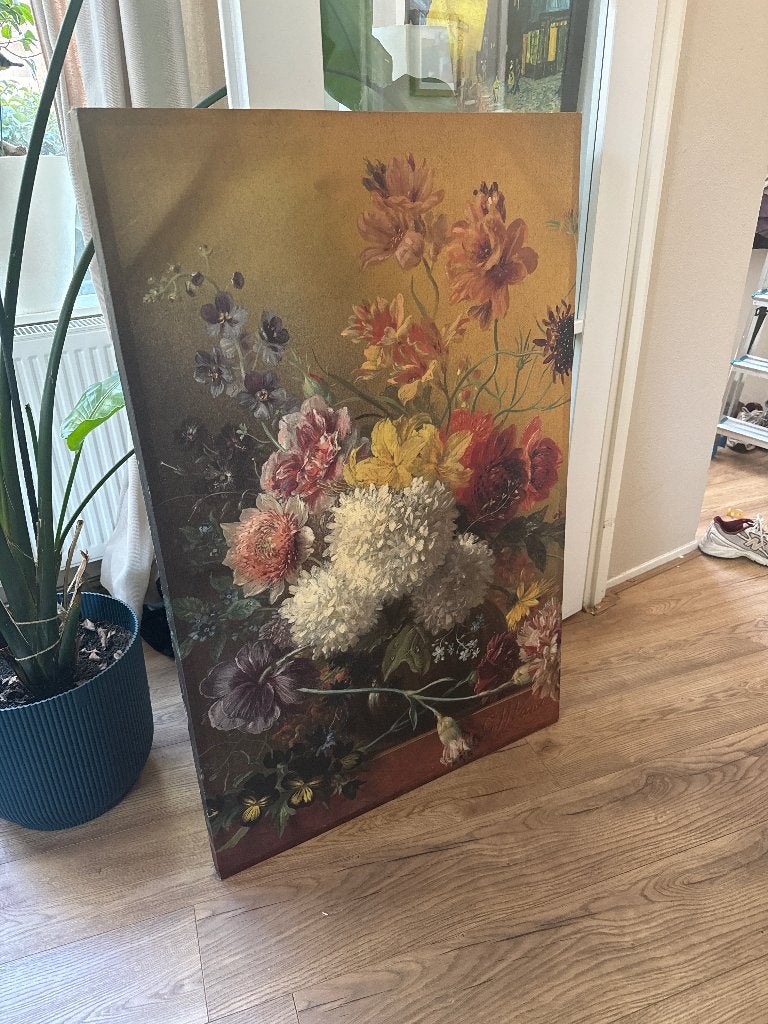 Schilderij bloemen, Ophalen, Klassiek, Bloemen, Doek
