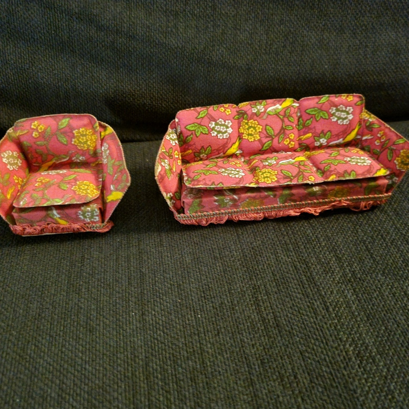 miniatuur bank + fauteuik Lundby poppenhuis, Verzamelen, Poppenhuizen en Toebehoren, Ophalen of Verzenden, Zo goed als nieuw, Gebruiksvoorwerp