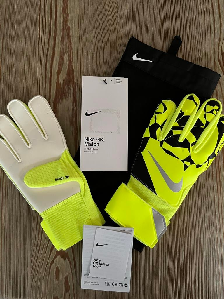 Nike GK Match Keepershandschoenen Maat 8 Jeugd, Verzenden, Nieuw, Handschoenen