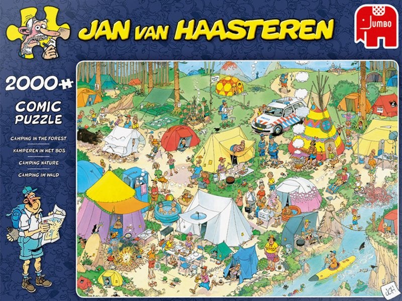 Jan van Haasteren - Kamperen in het Bos - 2000 stukjes, Ophalen of Verzenden, Meer dan 1500 stukjes, Nieuw, Legpuzzel