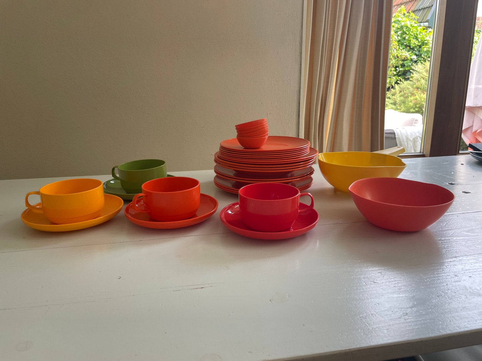 Vintage Mepal servies, Ophalen of Verzenden, Gebruikt, Oranje, Overige typen