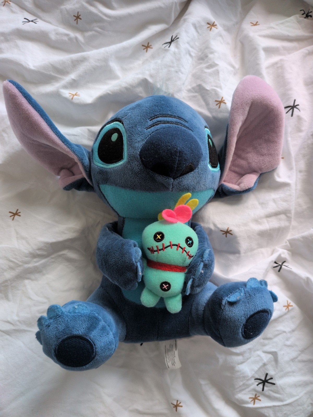 Disney Stitch knuffel met Scrump popje, Disney, Disney, Overige typen, Blauw