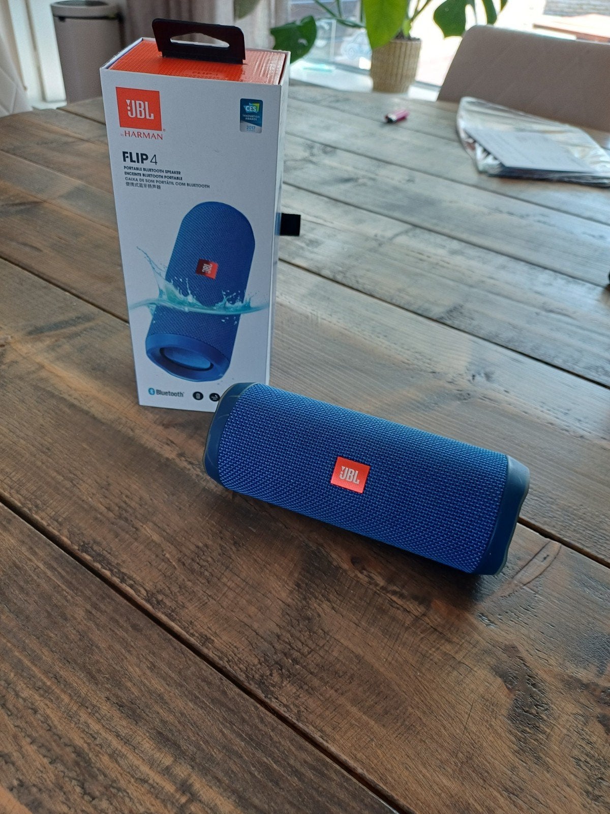 JBL Flip 4 Bluetooth Speaker blaauw, Bluetooth, Gebruikt, JBL, Ophalen of Verzenden