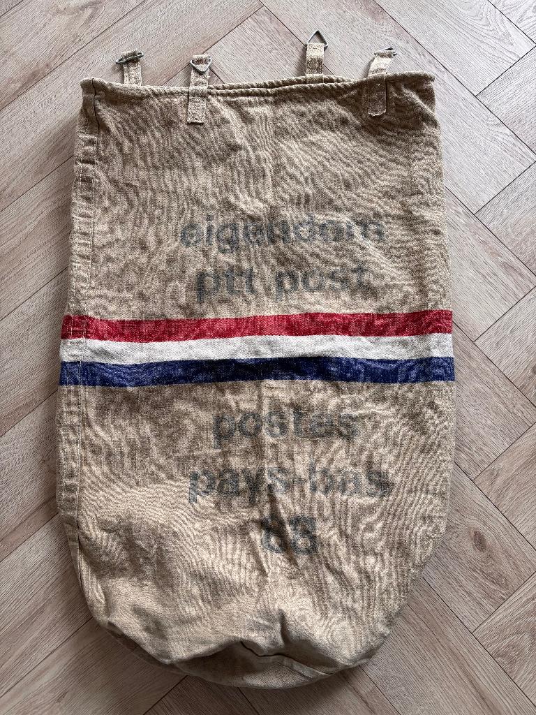 Vintage jute postzak PTT Post., Antiek en Kunst, Curiosa en Brocante, Ophalen of Verzenden