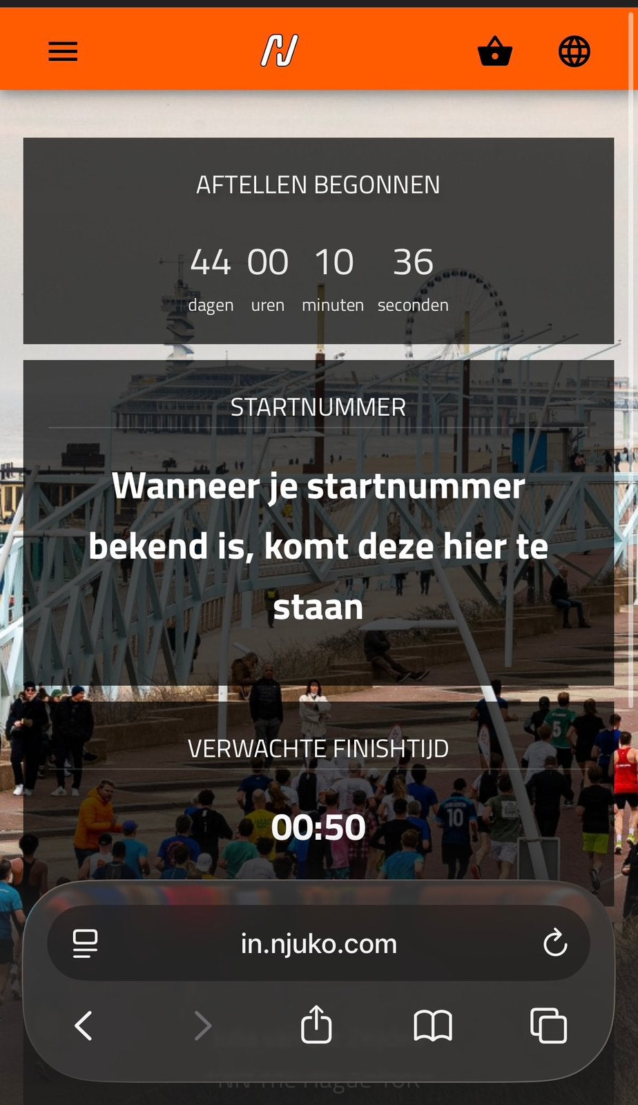 NN marathon Den Haag 10 km afstand, Eén persoon