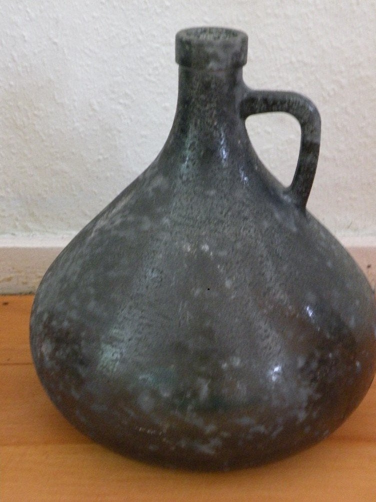 Vaas, kruik, frosted.  Hoogte 29 cm., Huis en Inrichting, Woonaccessoires | Vazen, Ophalen of Verzenden, Zo goed als nieuw, Glas