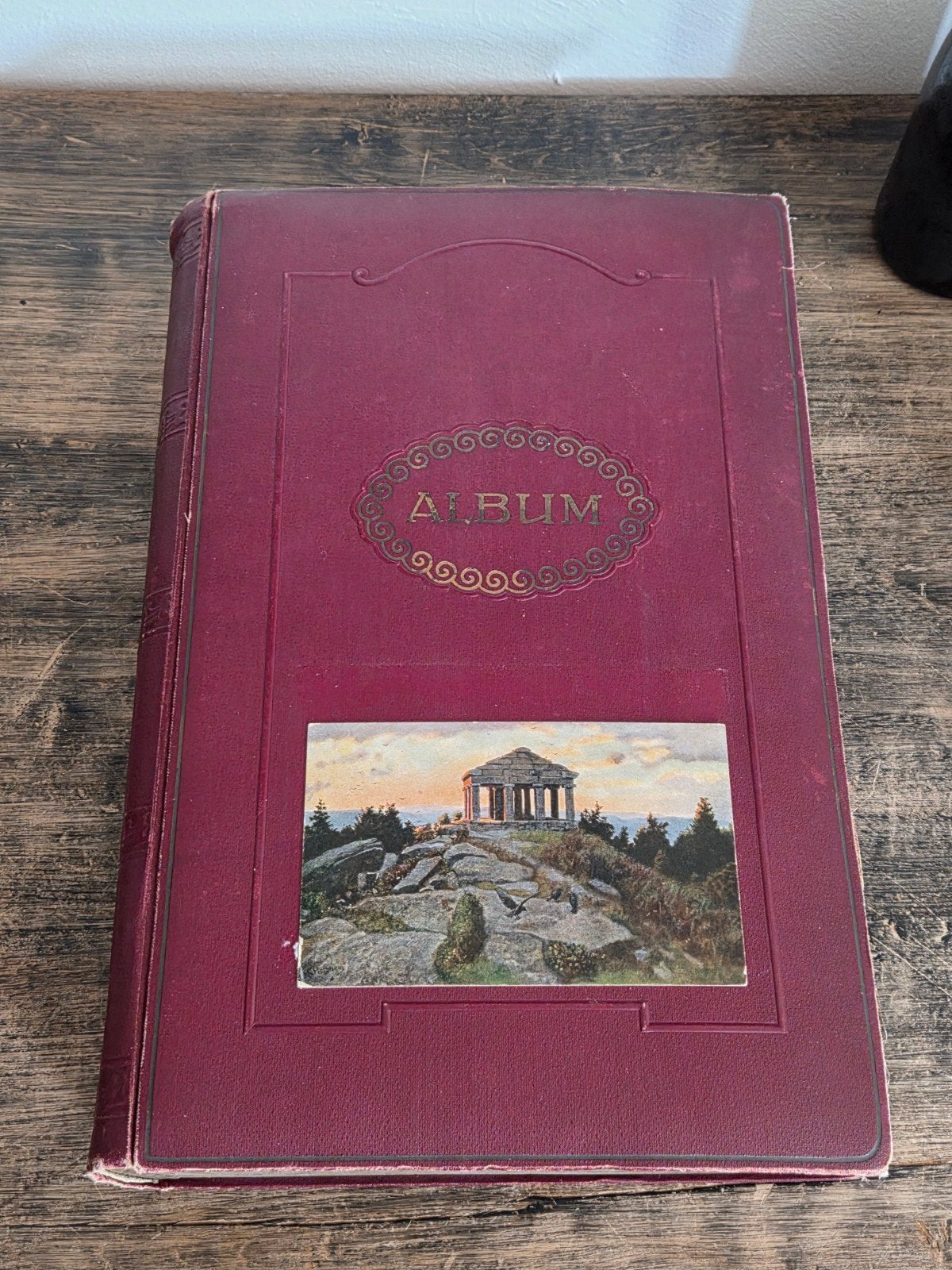 Antiek fotoalbum met diverse antieke prentbriefkaarten, Ophalen of Verzenden, Voor 1920, Ongelopen, Zuid-Holland