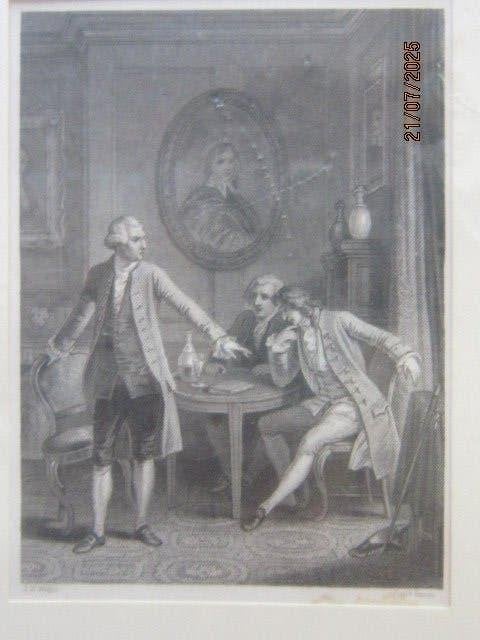 Oude Staalgravure komt van prenten kabinet, Antiek en Kunst, Ophalen of Verzenden
