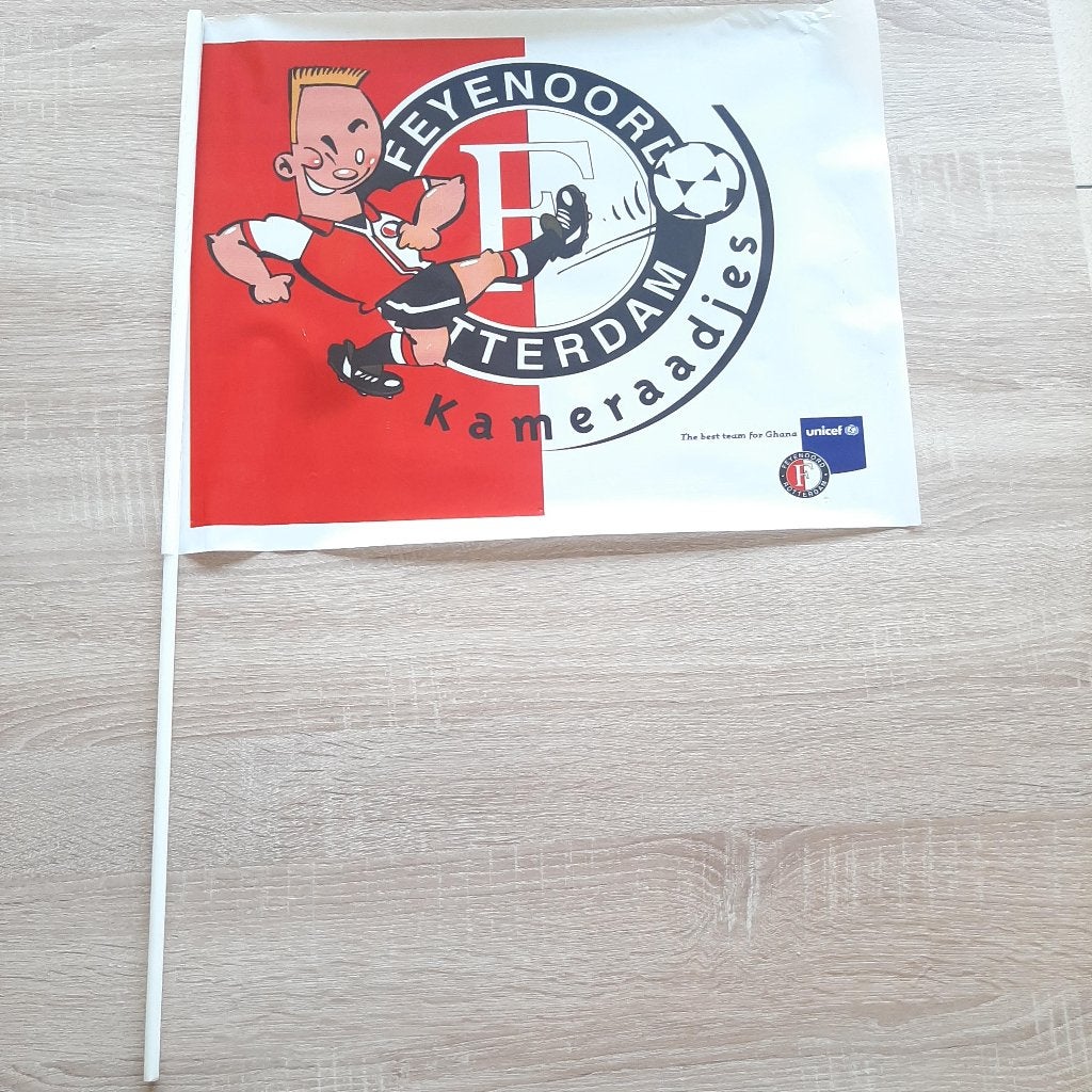 Feyenoord vlaggetje Kameraadjes L 35 cm B 45 cm, Verzenden, Zo goed als nieuw, Feyenoord, Overige typen