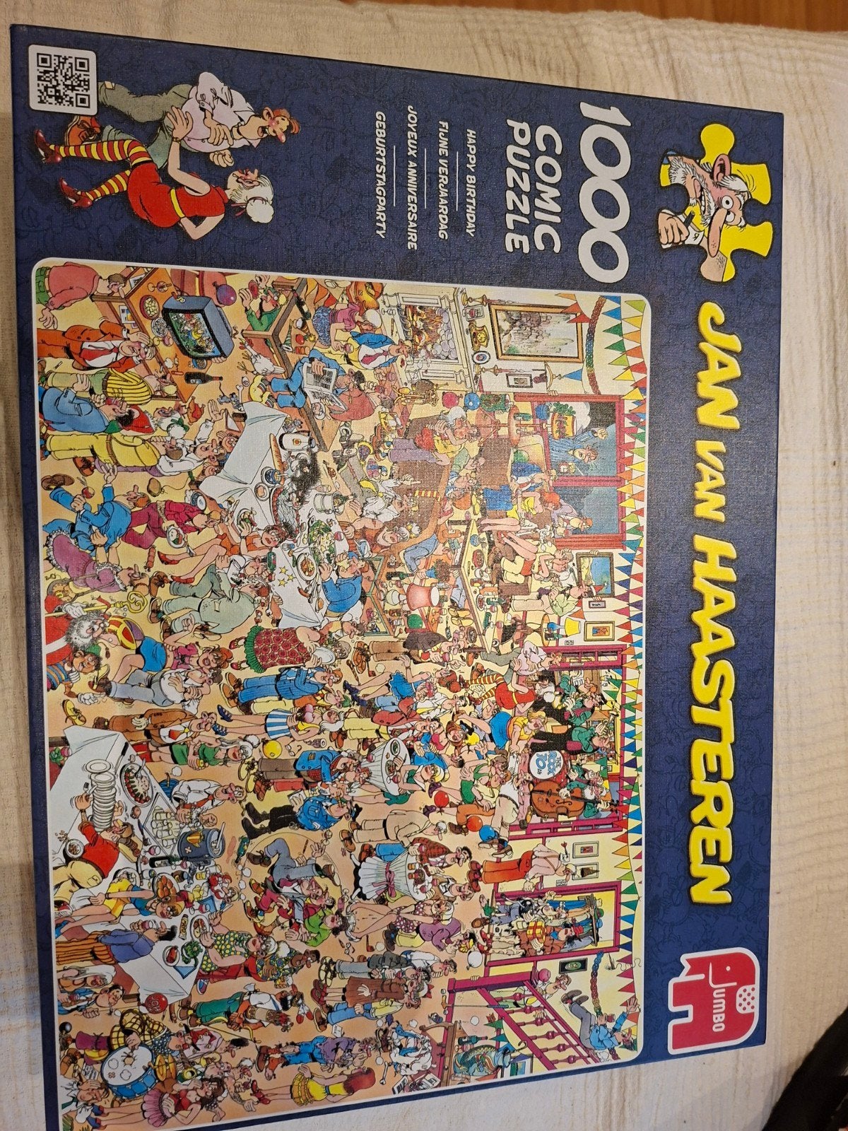 puzzel Jan van Haasteren Happy Birthday 1000 stukjes, Hobby en Vrije tijd, Denksport en Puzzels, Ophalen, 500 t/m 1500 stukjes