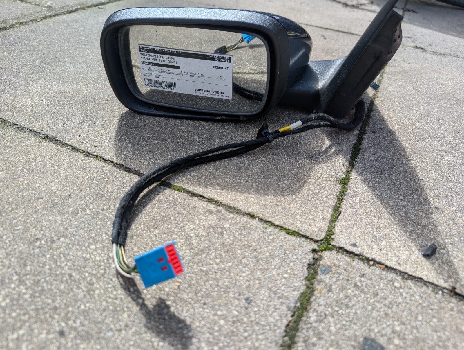 Linkerspiegel blauw Volvo v50 bj. 2000-2007, Auto-onderdelen, Spiegels, Ophalen of Verzenden, Gebruikt, Volvo