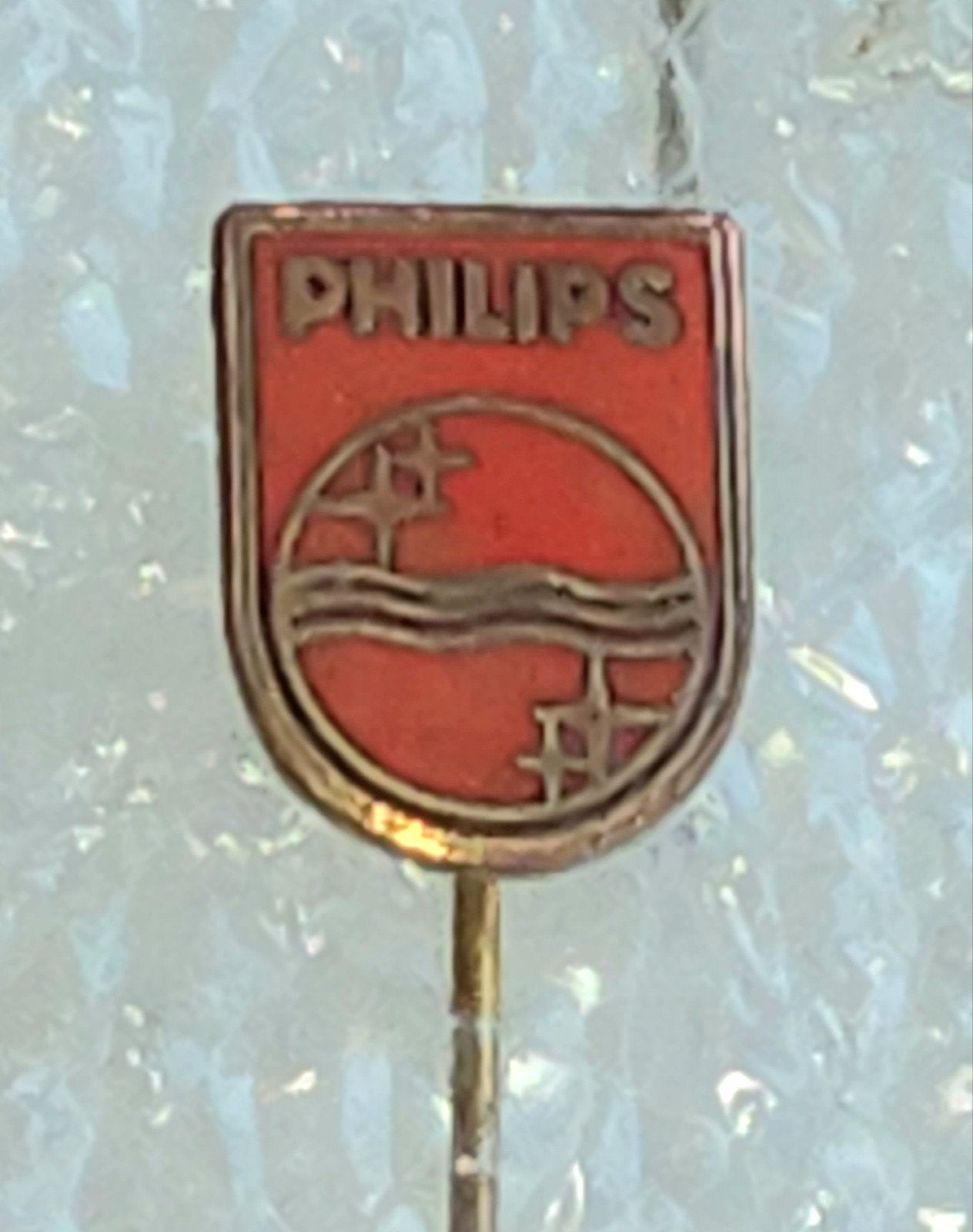 Vintage Emaille Speldje Philips Logo, Ophalen of Verzenden, Gebruikt, Overige onderwerpen, Speldje of Pin