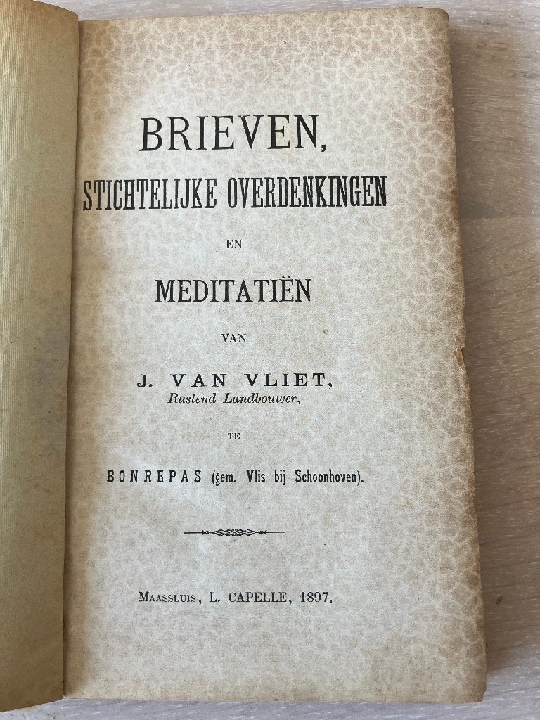 Boekje met stichtelijke brieven van Jan van Vliet., Boeken, Gelezen, Christendom | Protestants, Ophalen of Verzenden, Jan van Vliet