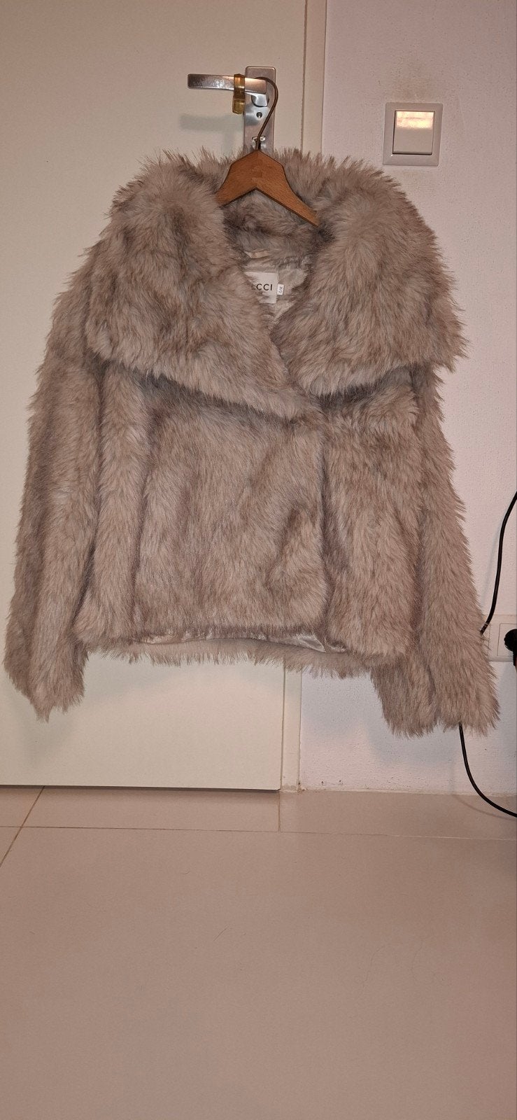 Bontjasje maat S/M, Ophalen of Verzenden, Zo goed als nieuw, Maat 38/40 (M), Beige
