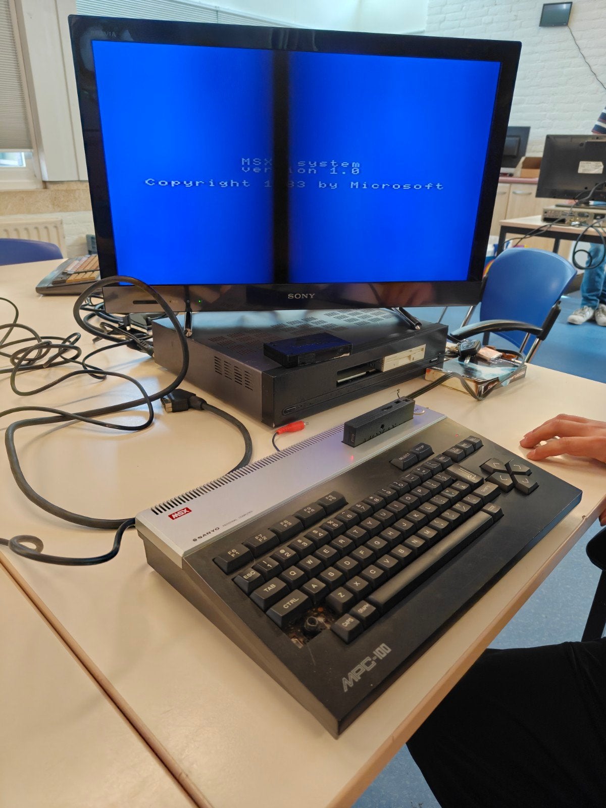 Sanyo MPC-100 MSX Homecomputer (geen cartridge/scherm), Spelcomputers en Games, Ophalen of Verzenden, Overige merken, Gebruikt